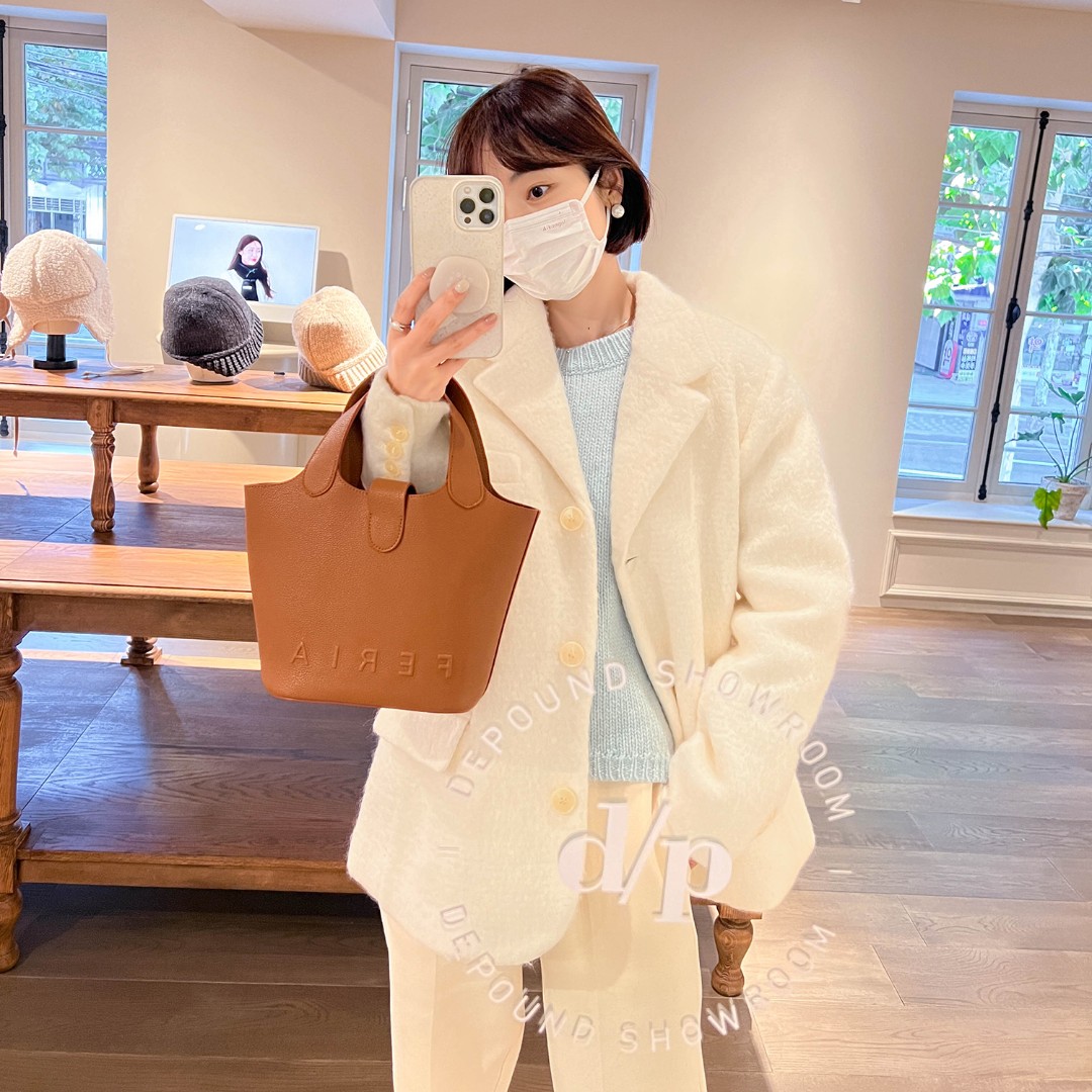 法儿家韩国限定「新品」【樱花草大衣】西装版型呢外套FS208W014