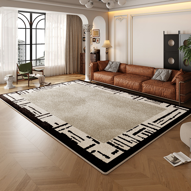 2024新款客厅地毯轻奢高级感美拉德风法式简约奶油风复古沙发地垫