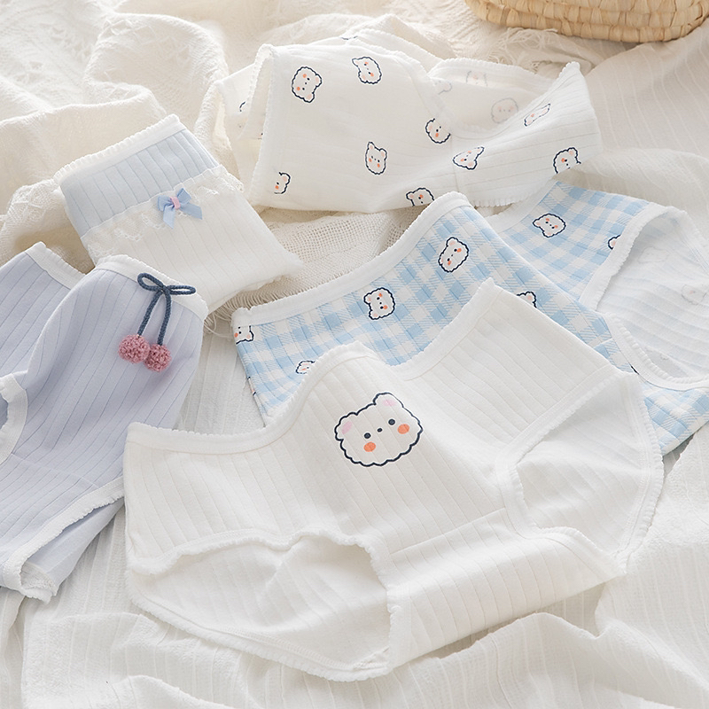 纯欲美眉熊纯棉内档少女内裤