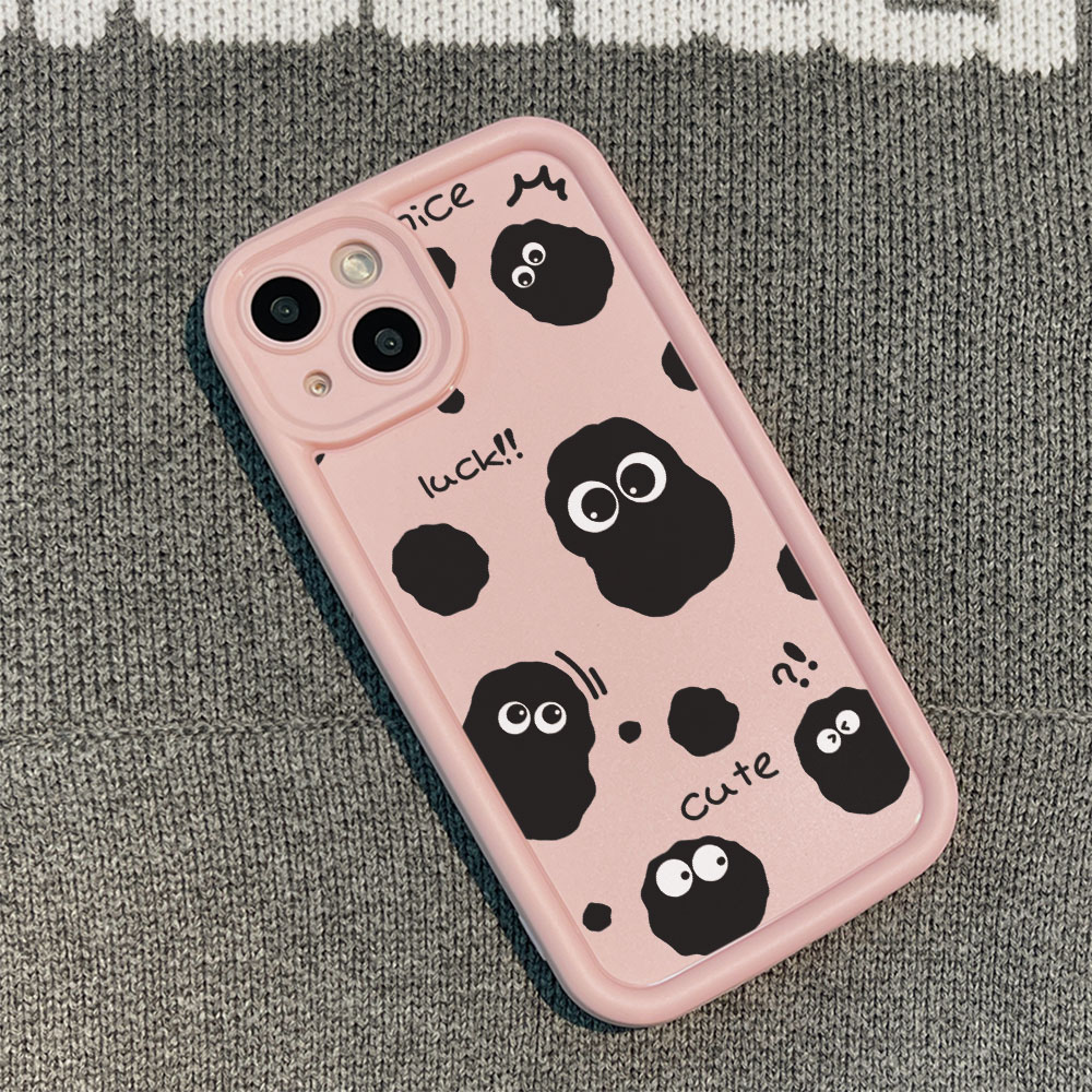 满屏煤球苹果15手机壳iPhone14promax新7/8plus软壳13/12/11/xr/6
