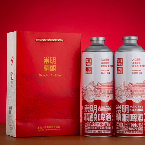 大陆公鸡崇明精酿啤酒1L礼袋2瓶