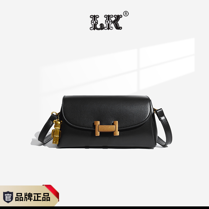 065黑色时尚小方包百搭单肩包小众秋冬包【无礼盒】经典女士小包包