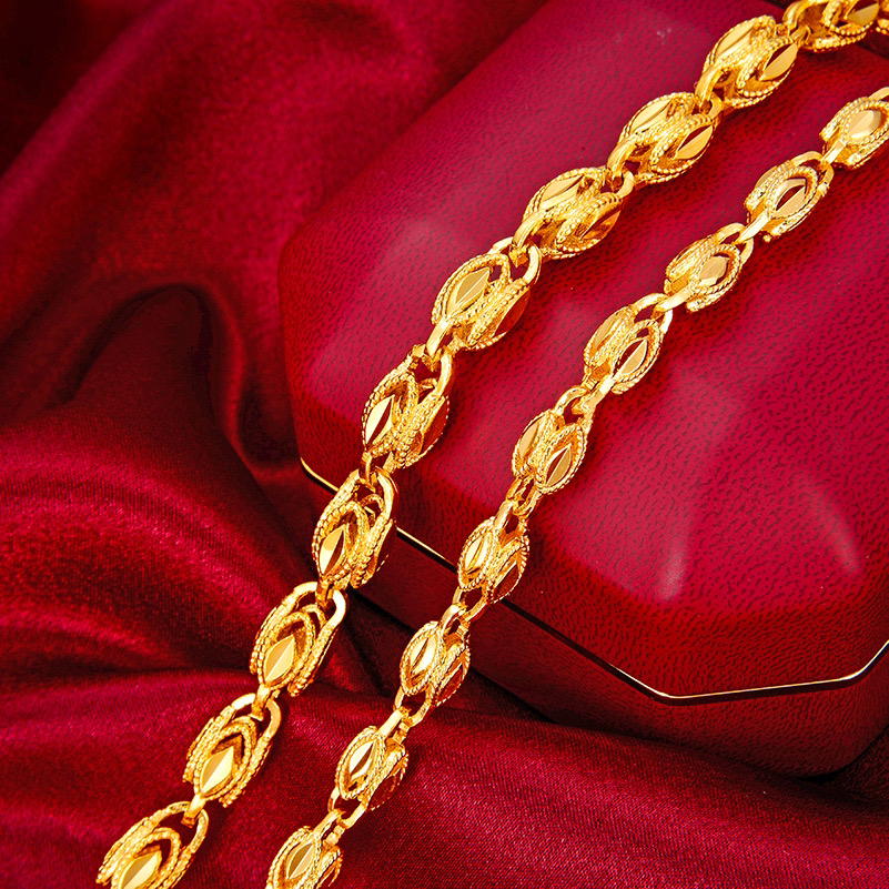 合金项链 饰品黄金项链新款男士（凤眼项链）轻奢精美潮流大气经典