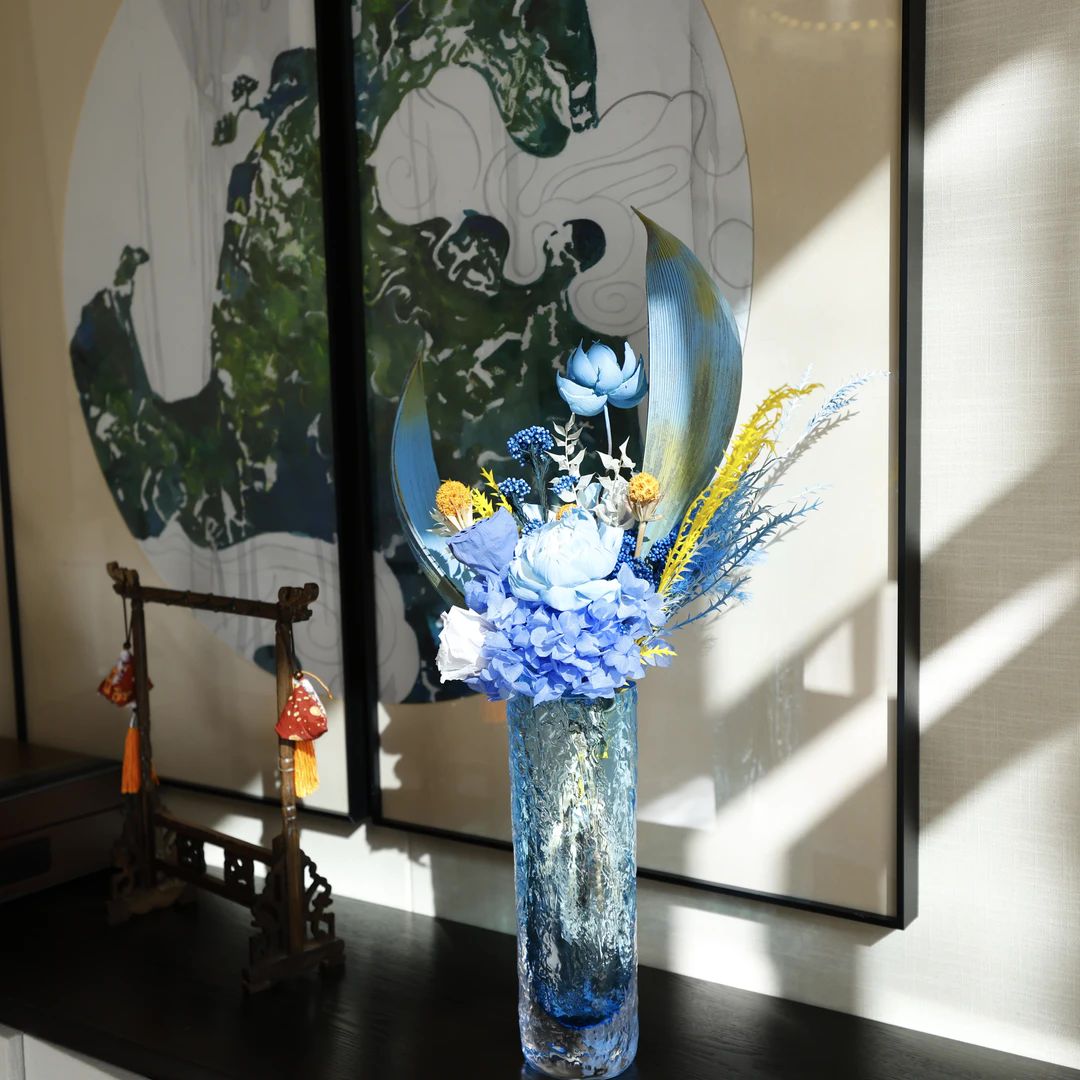 【蔚蓝海岸】小众高端家居餐桌茶桌办公桌永生花