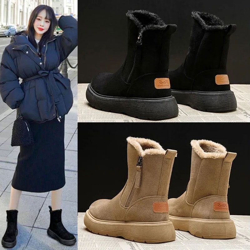 回力瑞雪地靴女冬季加绒加厚短靴2022年新款洋气皮毛一体防滑保暖