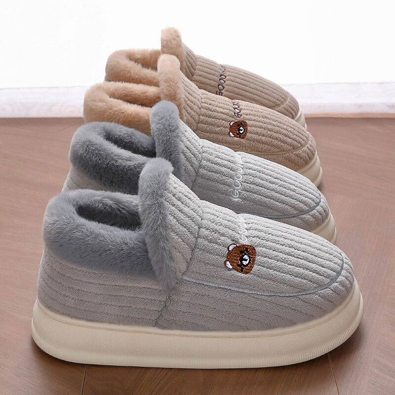 加厚棉拖鞋男士冬季2025新款情侣室内居家加绒保暖防滑包跟棉鞋女