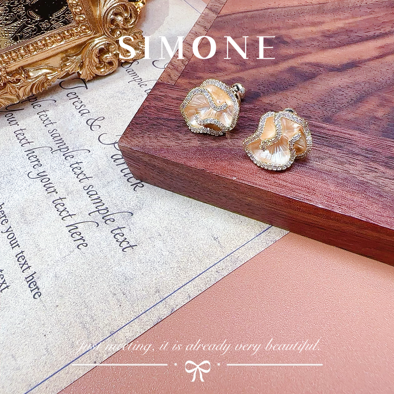 铜合金耳饰 5160 法★【无蕊之花】ALIX 爱丽斯 限定 耳钉