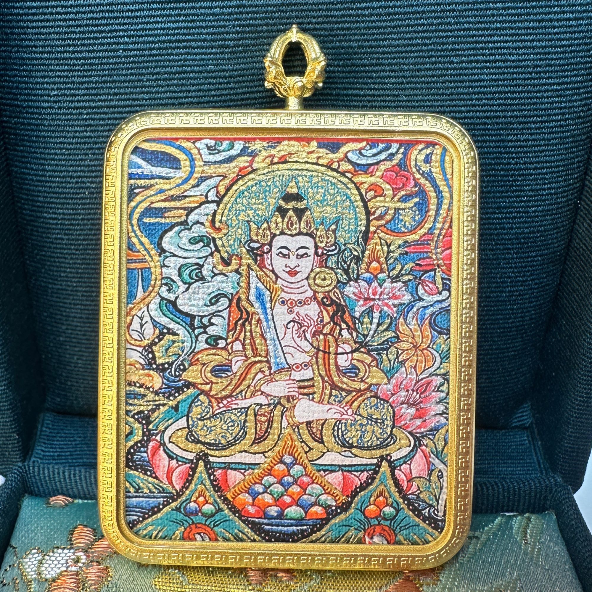 唐卡 牛 虎 虚空藏菩萨 生肖 纯铜材质 手工制作 工艺画 手绘