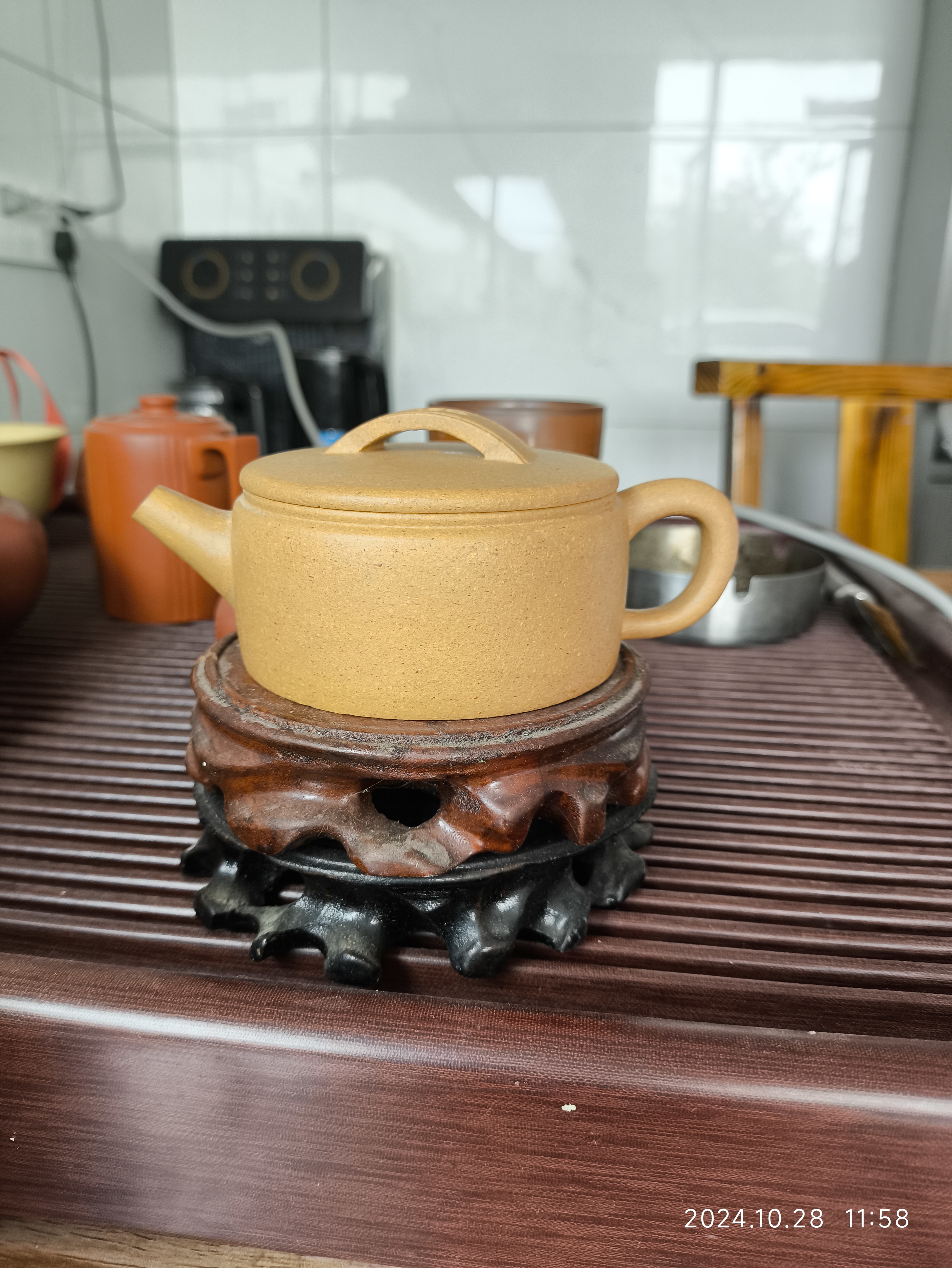 半手工紫砂壶段泥汉瓦120cc