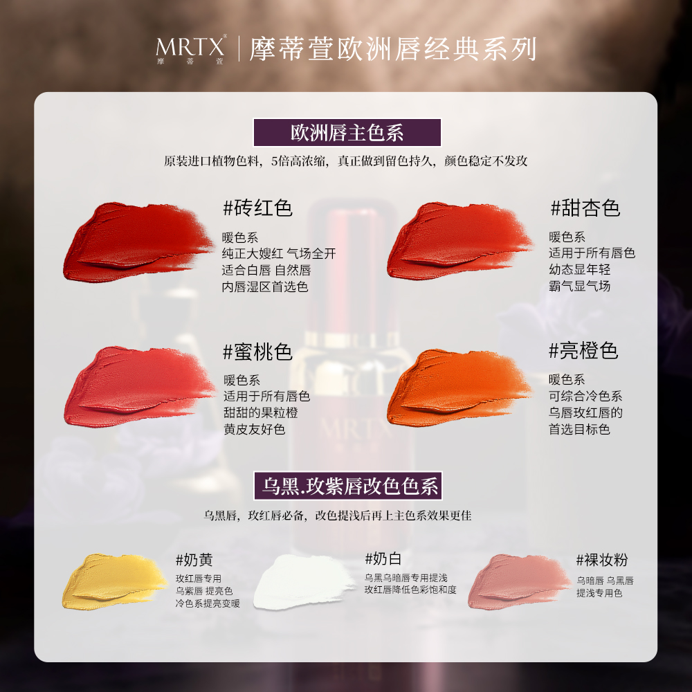 美咖旗下【摩蒂萱色乳】3ml甜杏色 时尚减龄唇部色