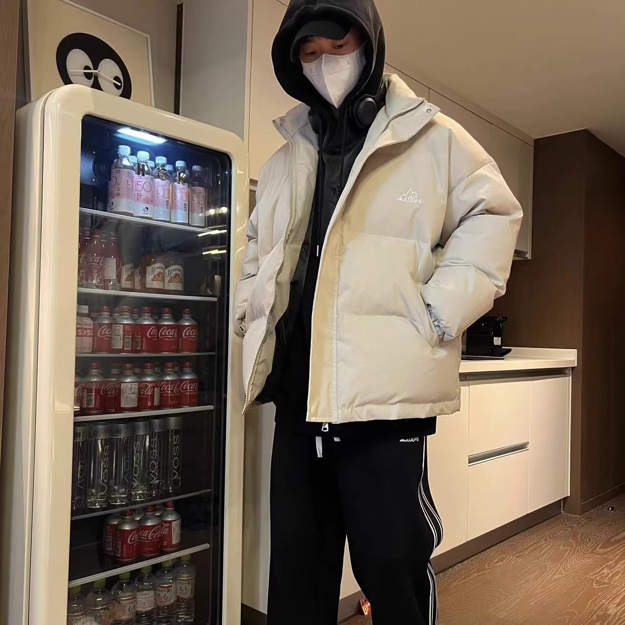 秋冬新款棉服加厚保暖宽松棉衣外套情侣冬装潮牌棉袄纯色立领宽松