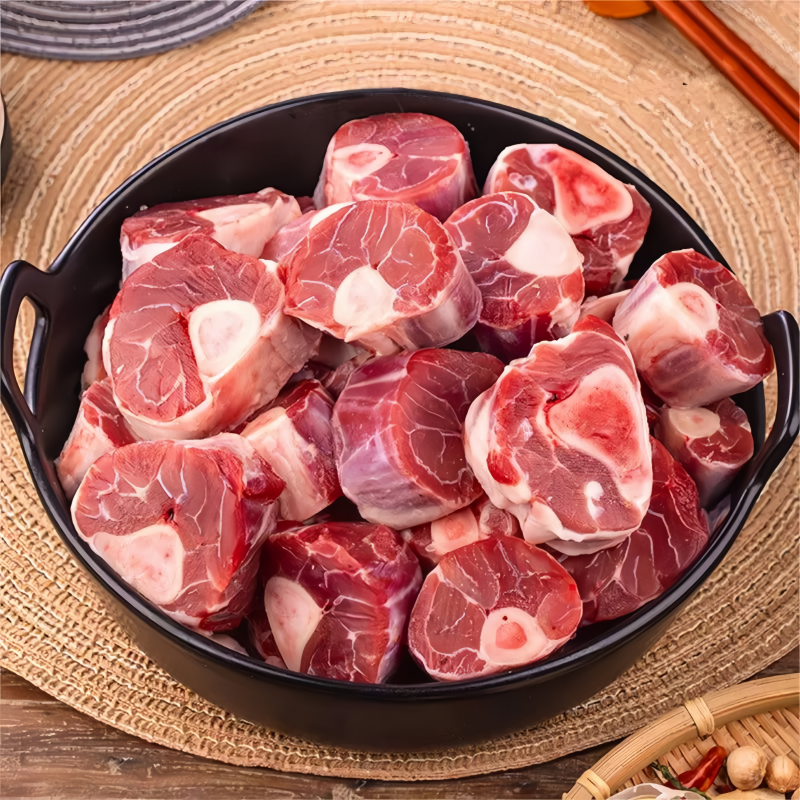 清真 顺丰4斤内蒙古羊小腿切块原切散养羊小腿骨羊肉块羊腿块新鲜