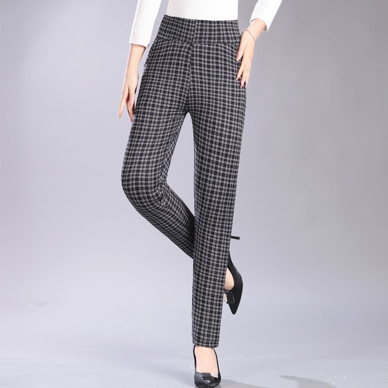 秋冬新款中老年棉裤女士打底裤高腰高弹内穿加厚保暖妈妈护腰裤子