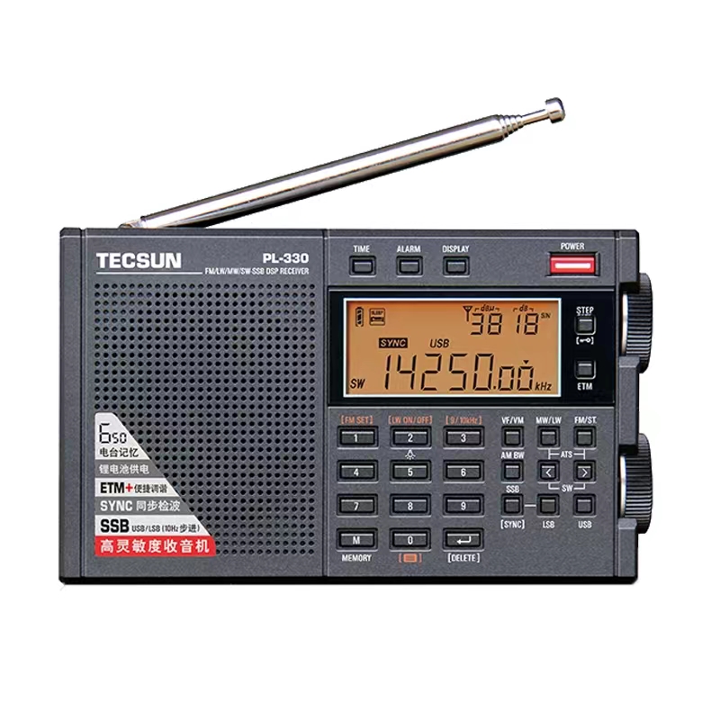 Tecsun/德生超薄PL-330调频、长波、中波、短波-立体声单边带收音机