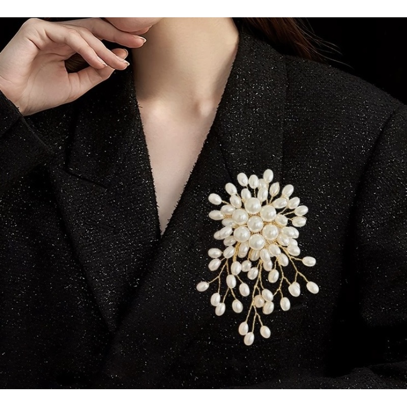 非金属仿珍珠胸针 简约百搭胸针z1058