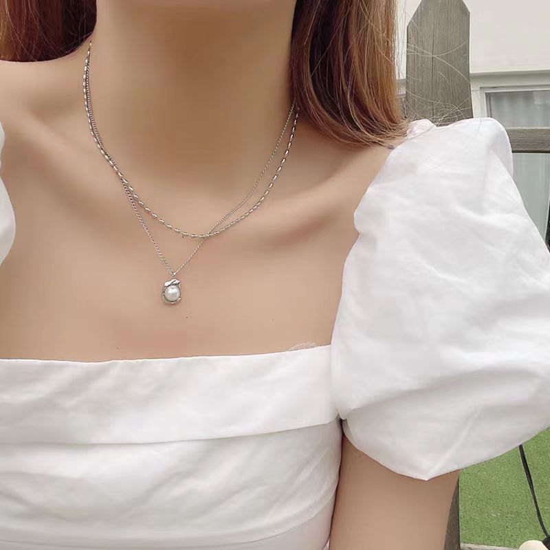 铜合金仿珍珠项链 仿项链 x481-6气质轻奢时尚百搭简约叠戴