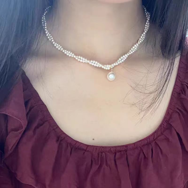 非金属仿珍珠项链 082-2项链轻奢贝珠