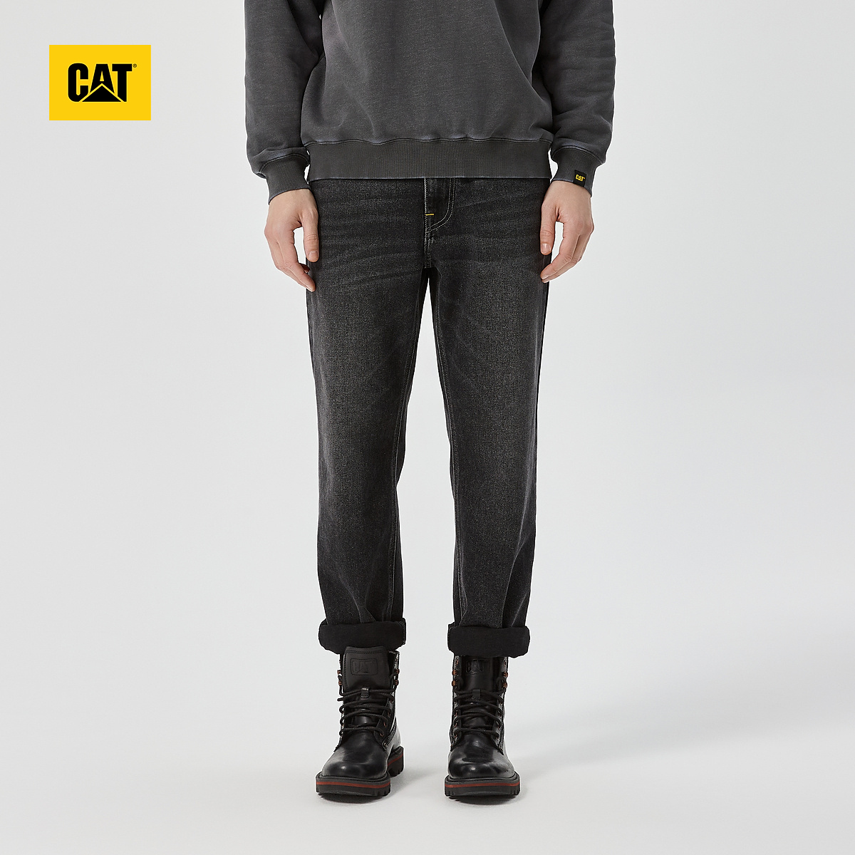 CAT卡特24秋新品男士舒适休闲易搭标准直筒牛仔裤