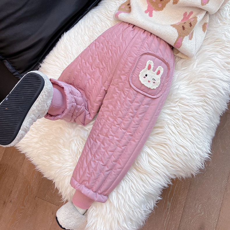 【猫猫】女童棉裤秋冬冬款2023新款保暖加厚冬季宝宝小童外穿冬JC68