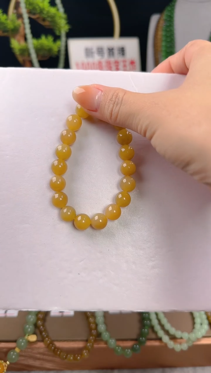 【闪购商品】和田玉手串未镶嵌卡10金糖（高货）