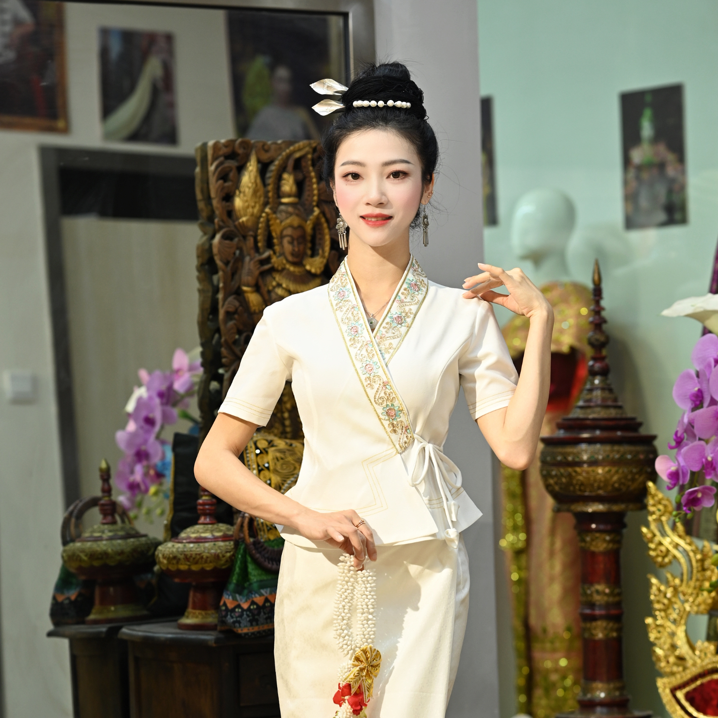 云南少数民族服饰西双版纳隋金金傣族服饰民族风服饰女装今年新款