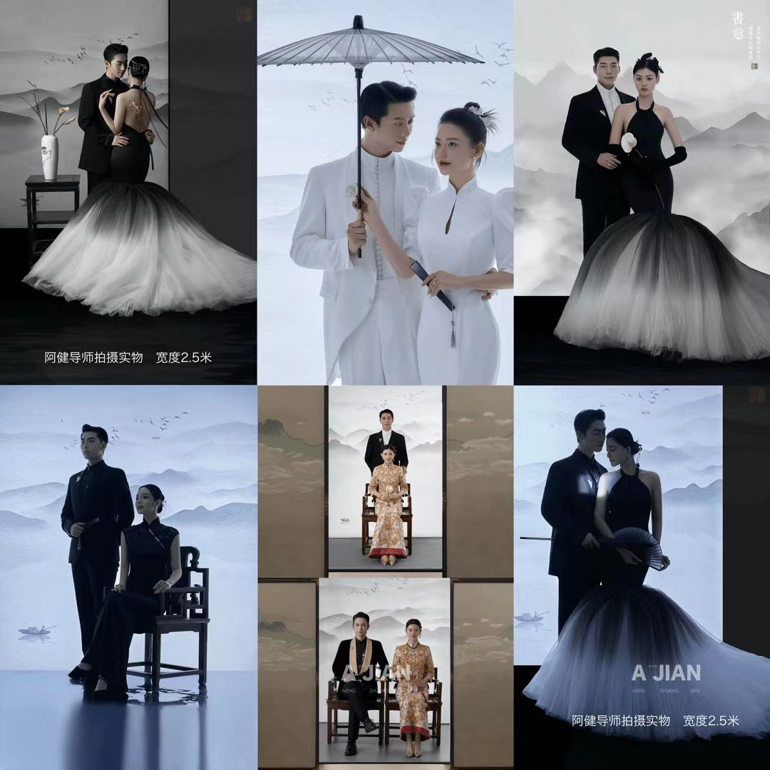 阿健老师推荐摄影工笔画背景半透明双面云纱材质背景布