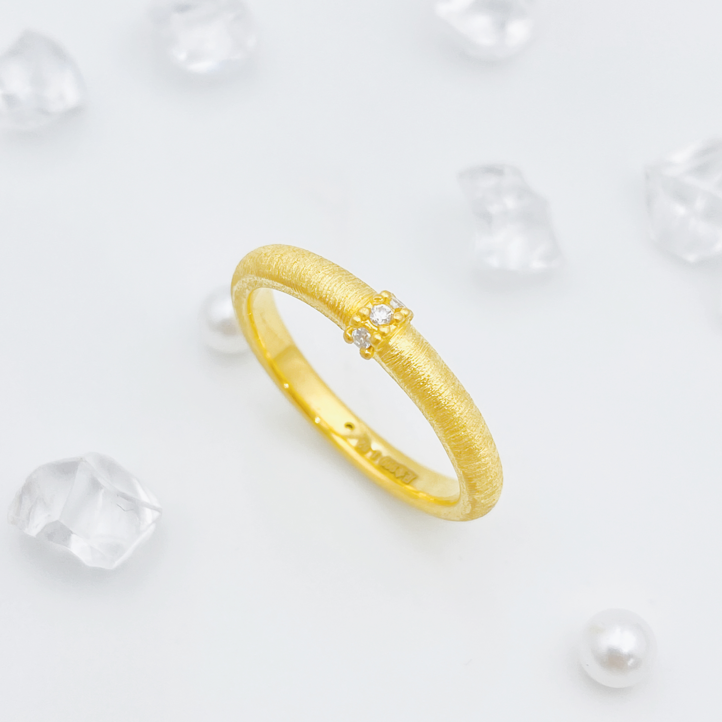 【优加】足金999 莫桑拉丝三生戒指 1.39 20圈口