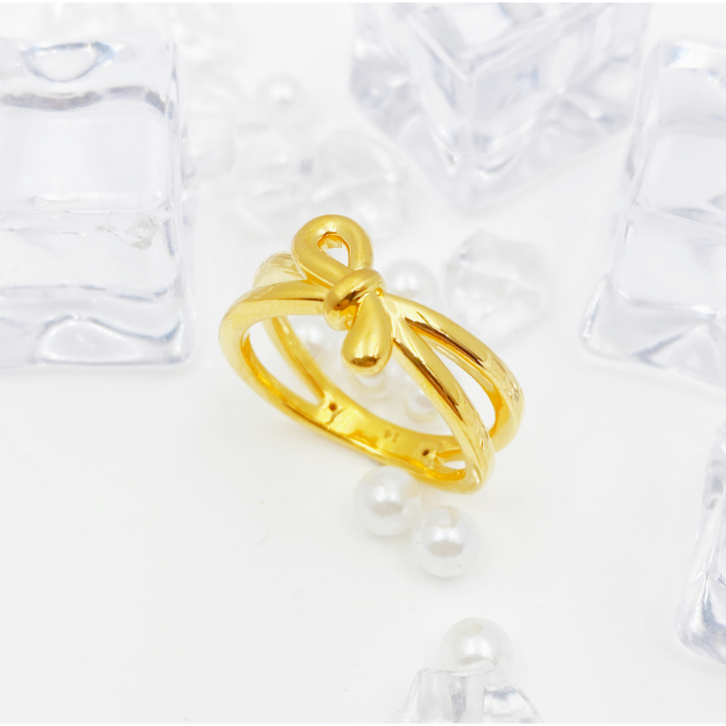 【优加】足金999 情人结戒指 1.84 18圈口