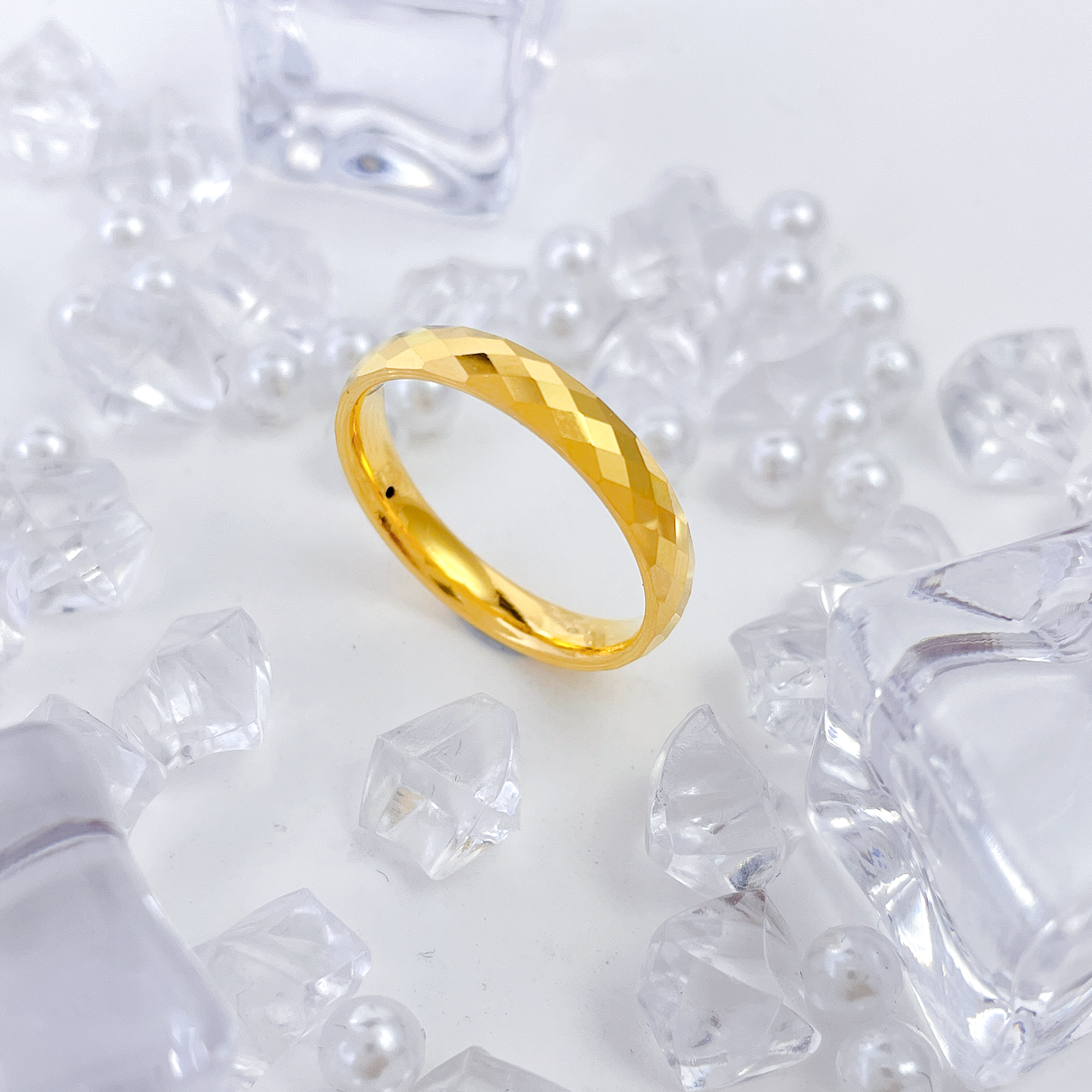 【优加】足金999 菱形镜面宽戒指1.32 18圈口