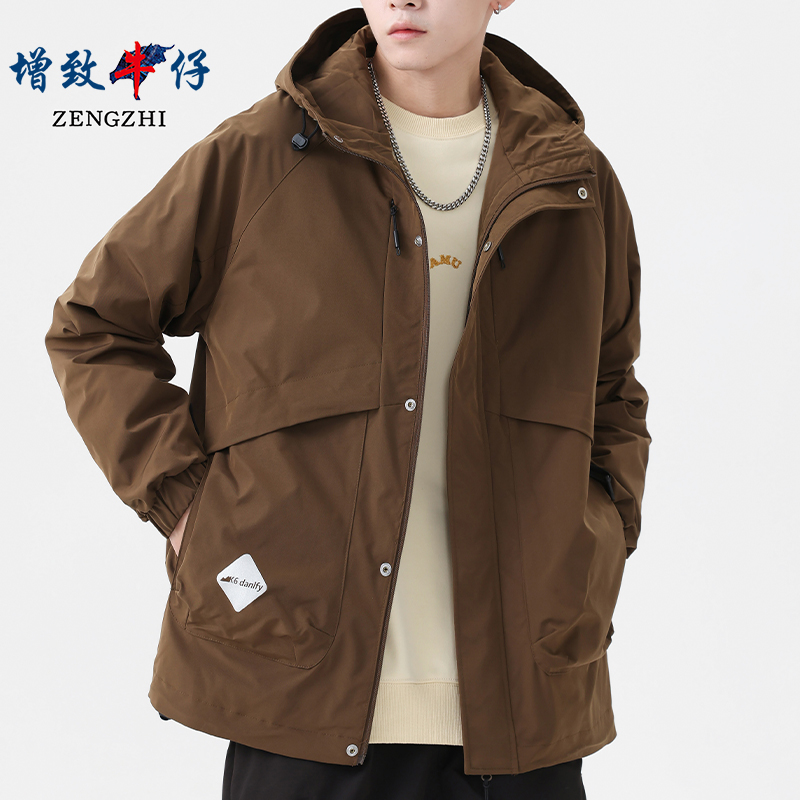 ZENGZHI/增致牛仔【高密防风】秋冬夹克工装运动冲锋衣宽松防风Z292