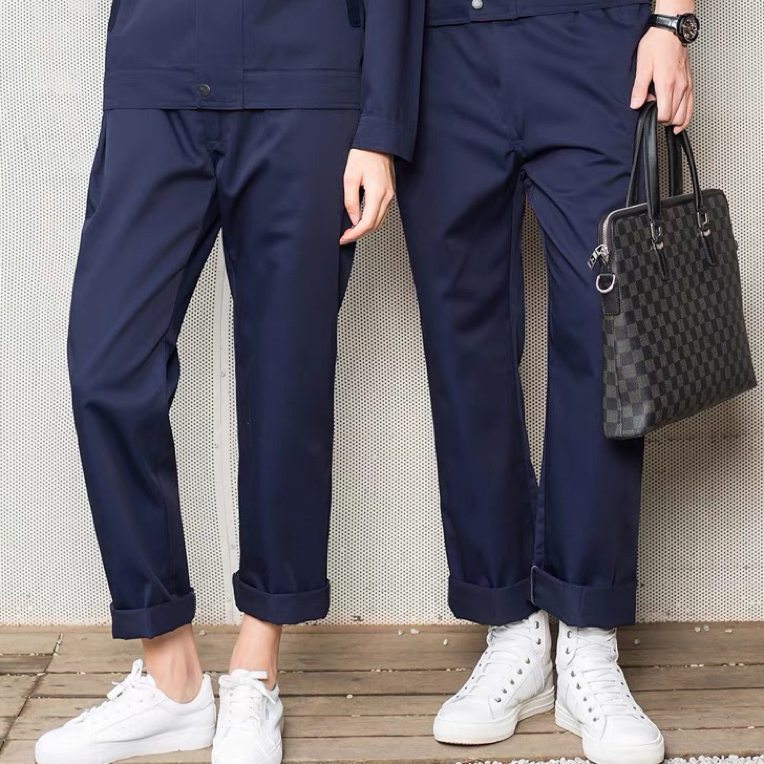 1棉春秋透气工作服裤子工装耐磨汽修厚工厂地蓝色劳保裤定制批量