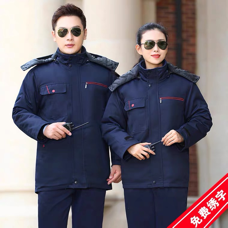 1冬棉袄工作服可拆卸两件男女棉衣厚保暖防寒劳保汽修厂定制工服