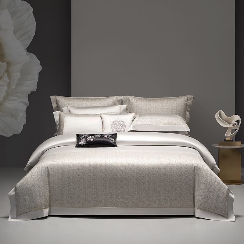 长绒棉色织提花四件套：拉格斐