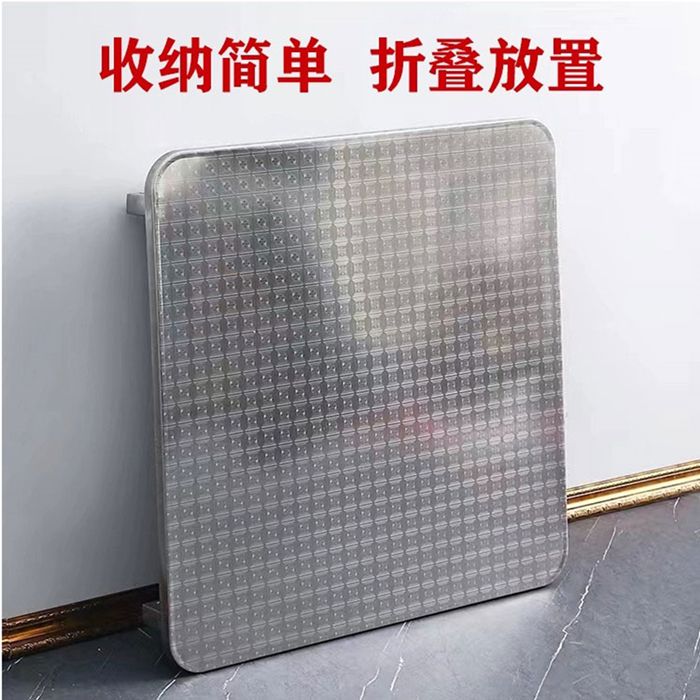【安家人专享】全不锈钢折叠方桌加厚不挡脚餐桌家具出租房子烤火桌