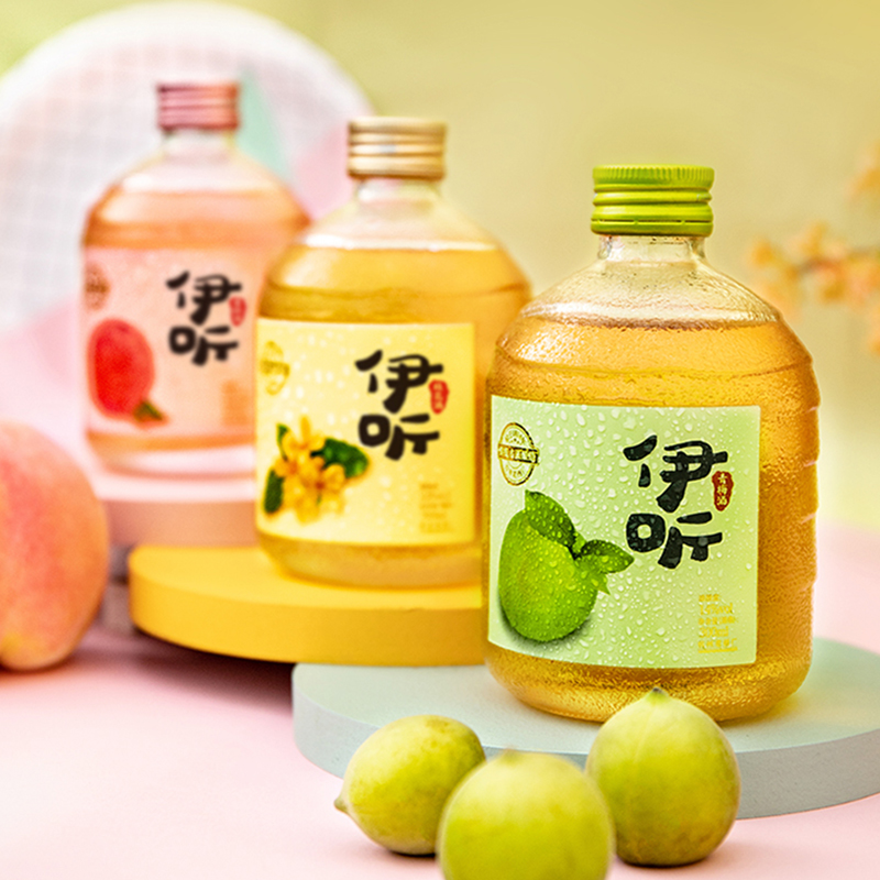 伊听微醺果酒女士低度果酒330ml装(青梅、桂花口味随机发货）