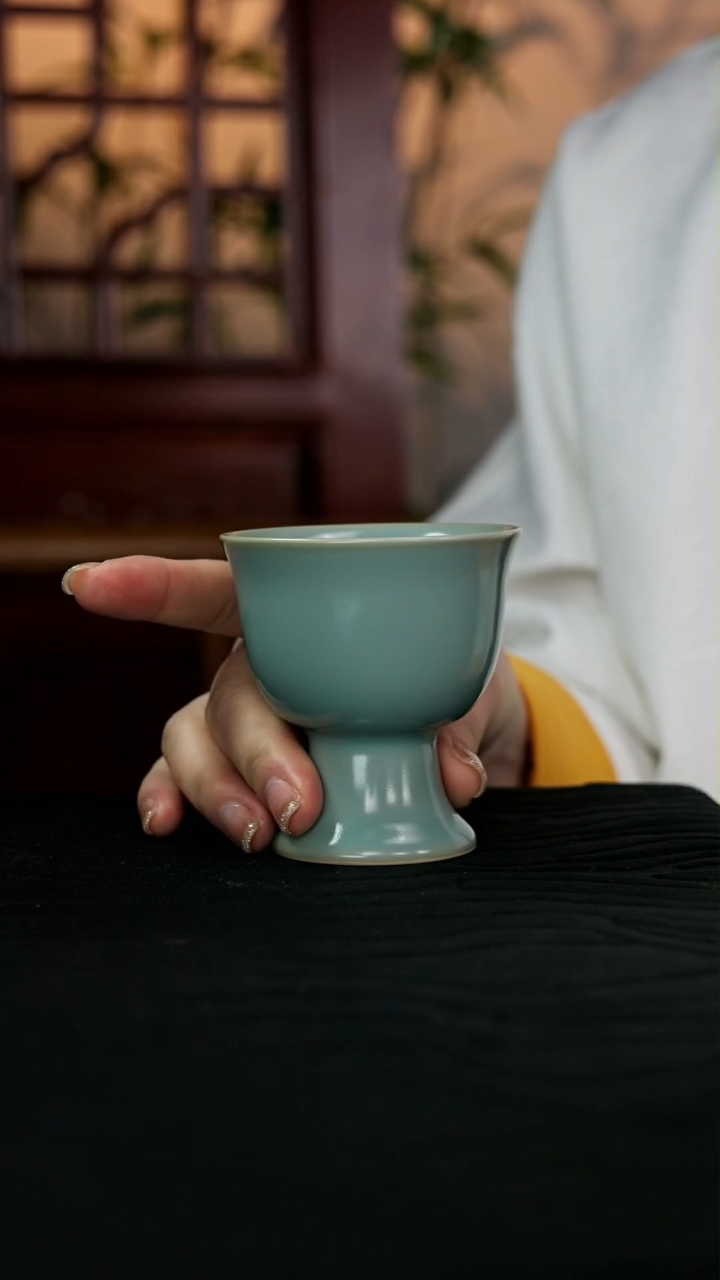 【闪购商品】瓷杯精工手作#高足杯