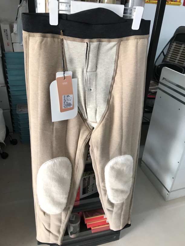 男式羊毛护中护保暖裤