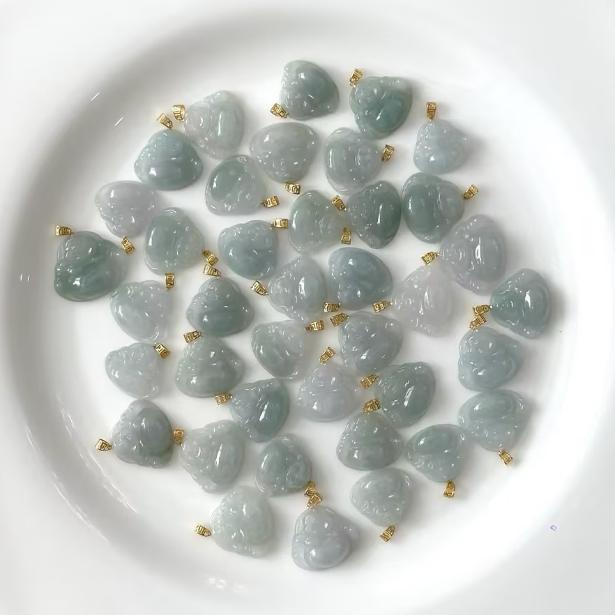 【平安佛公】18K翡翠佛公吊坠（多样性发1个）