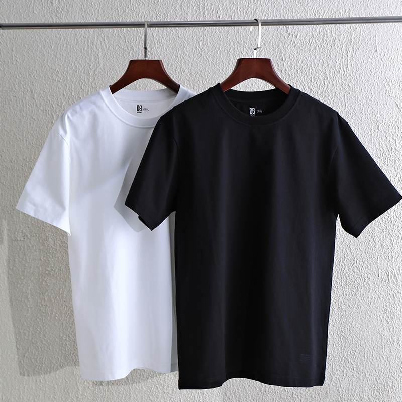 【重磅推荐】德赛秋季透气T恤百搭简约宽松纯色圆领气质男士短袖