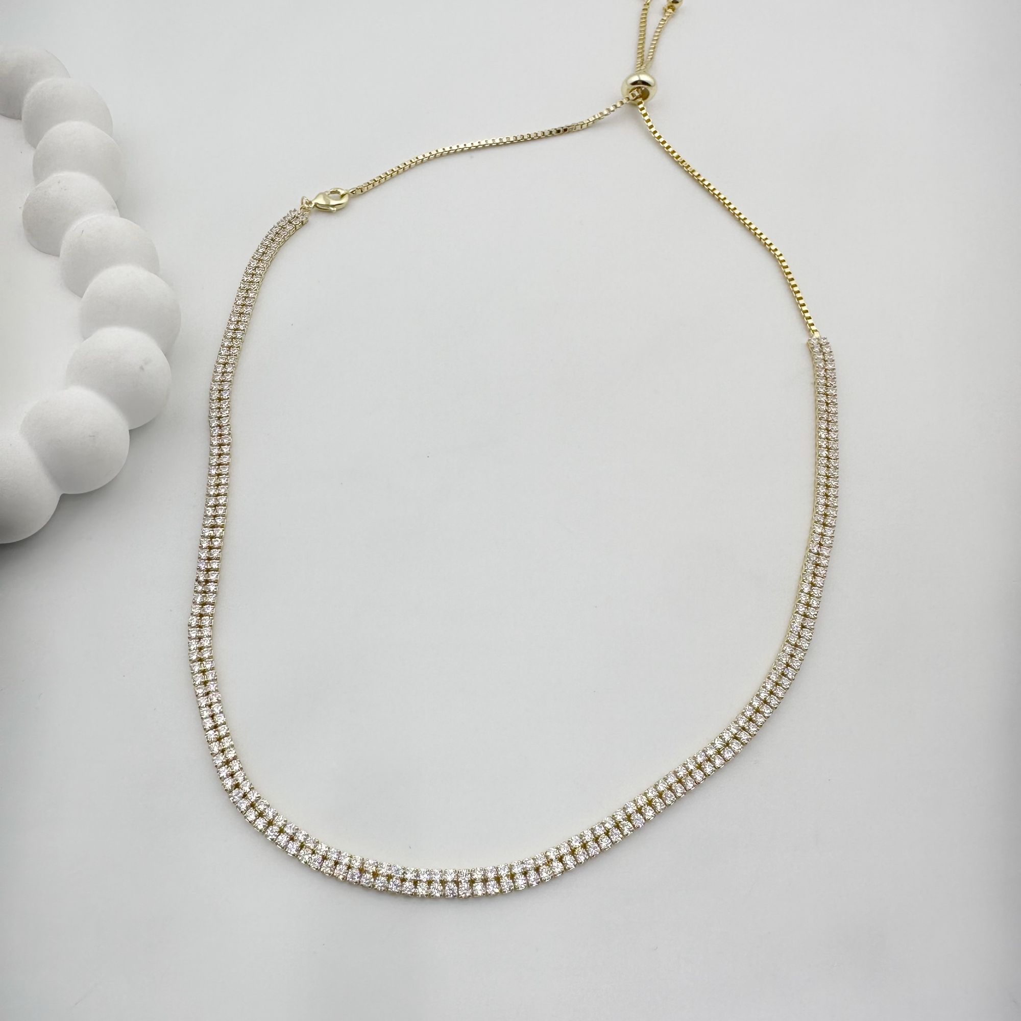 铜合金合成锆石项链 N1172项链