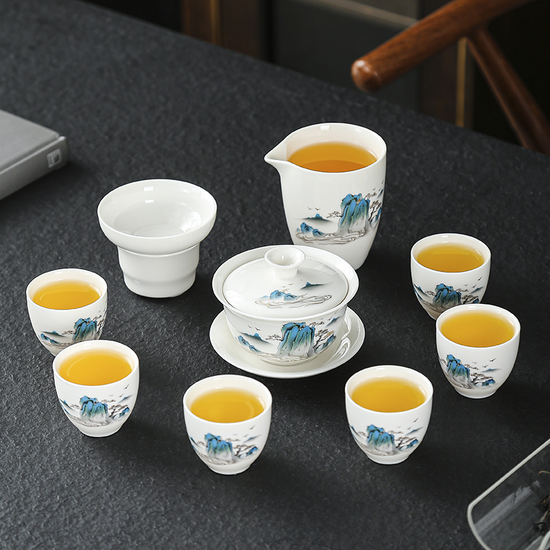 晟翔陶瓷茶具万瓷峰盖碗10头