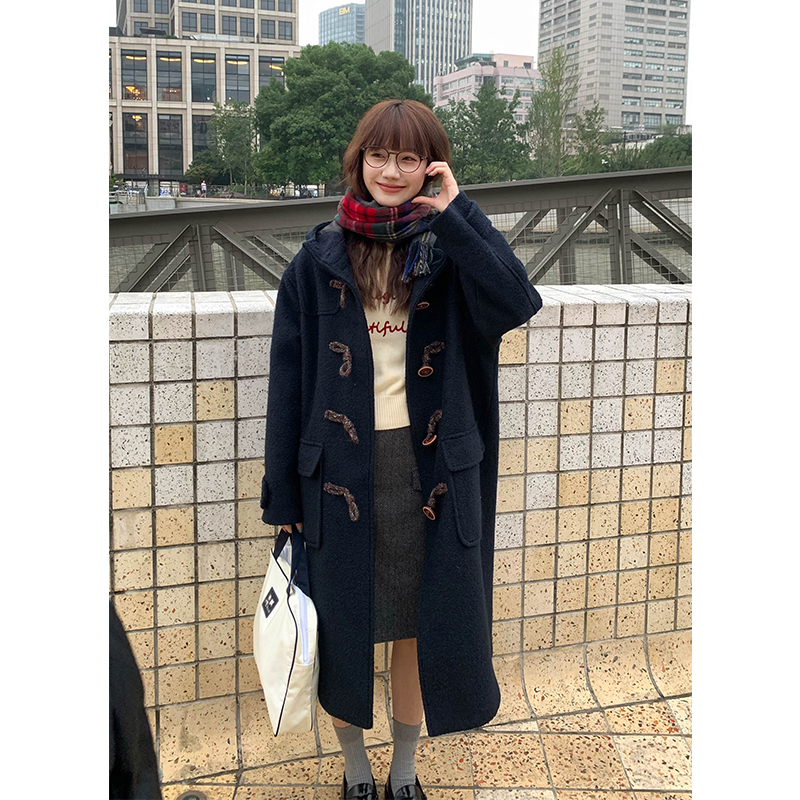 银河汽水 “哥哈童话”学院风毛呢大衣女