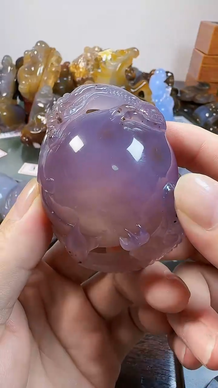 【闪购商品】玛瑙/玉髓摆件未镶嵌龙