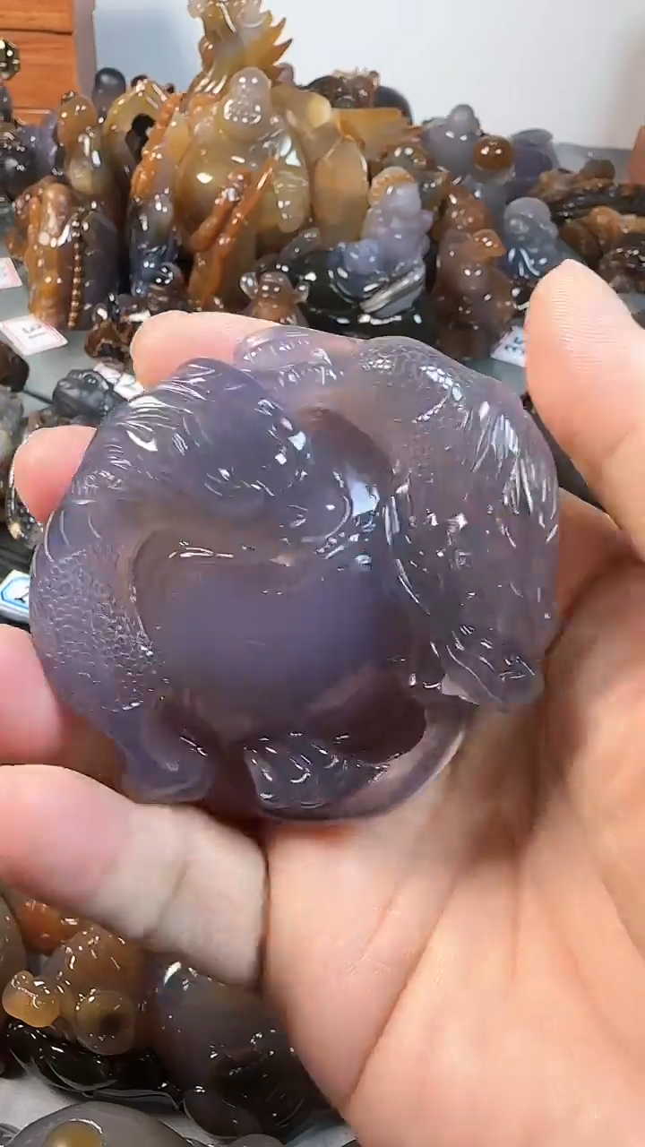 【闪购商品】玛瑙/玉髓摆件未镶嵌水胆