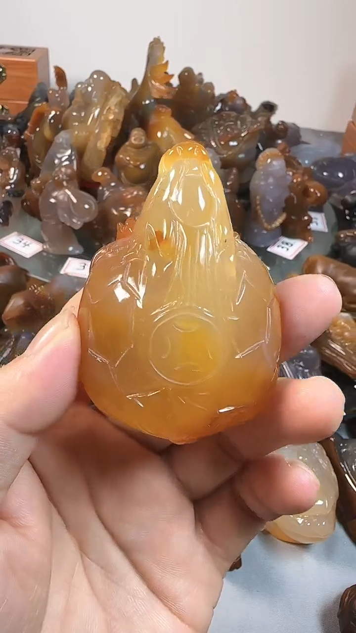 【闪购商品】玛瑙/玉髓手把件未镶嵌龙龟