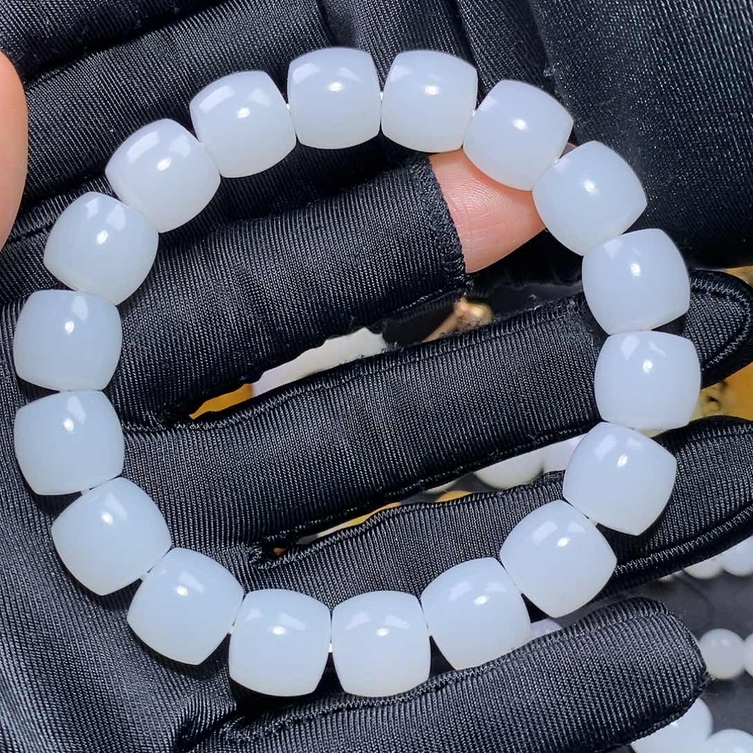 和田玉套链未镶嵌雷*2