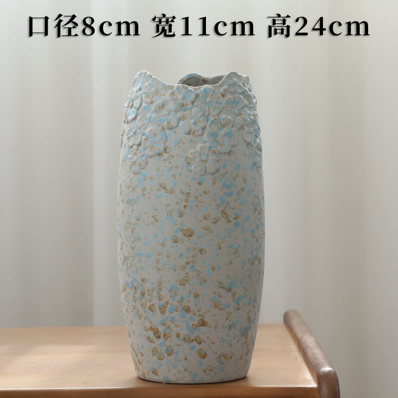 大口径陶瓷特色水培花瓶花器鲜花干花现代简约轻奢复古摆件过年花