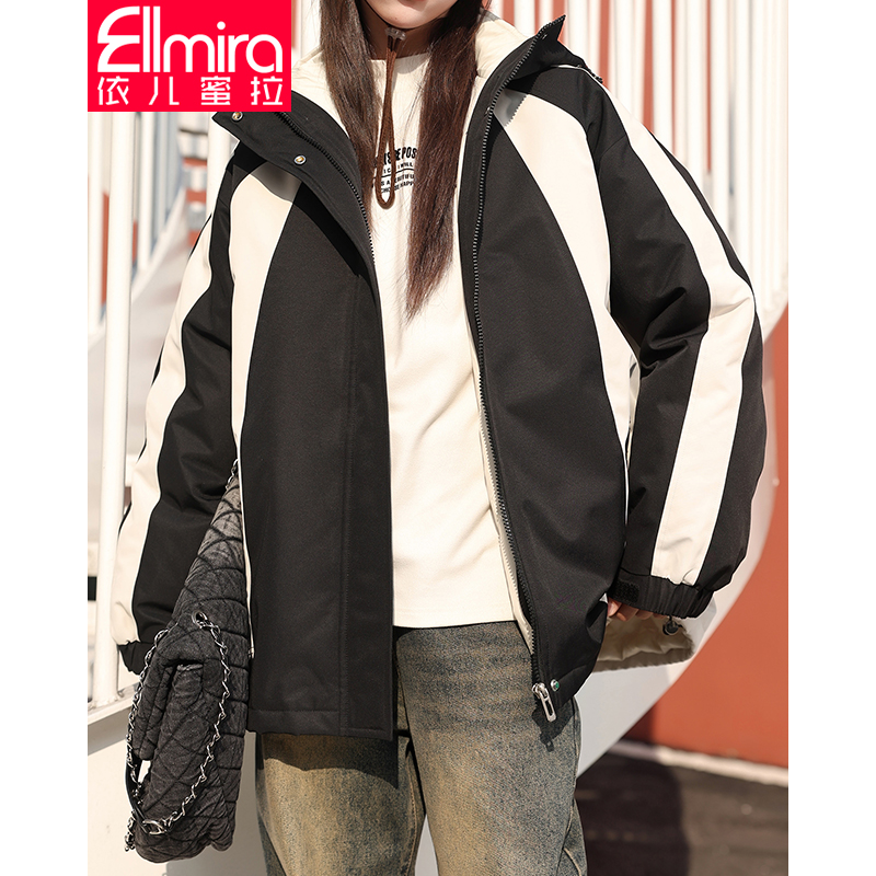 7962女童羽绒服儿童外套可拆卸户外防风休闲2023新款洋气潮流冬季