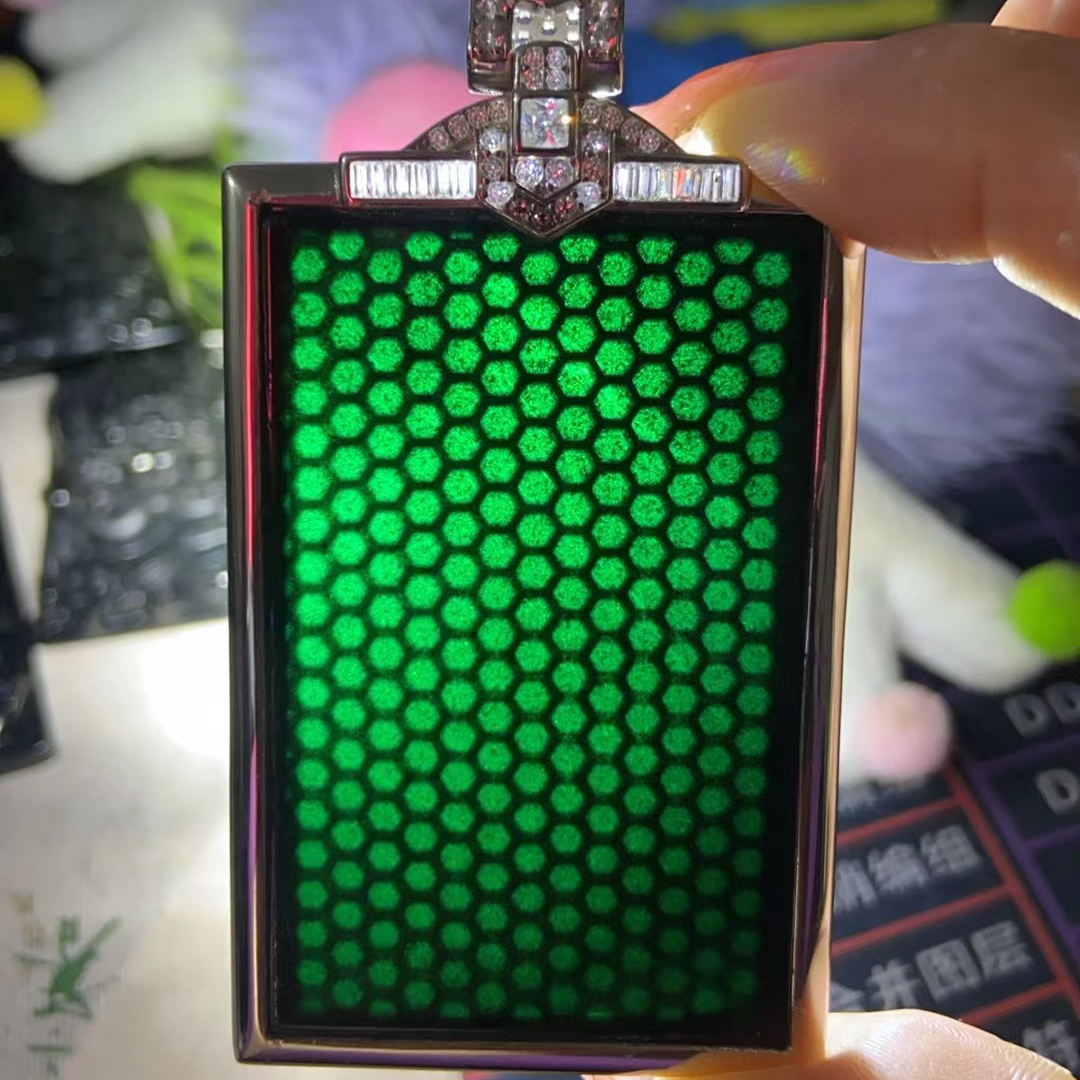天然缅甸A货翡翠墨翠超大无事牌优选头货黑油亮个性潮流时尚高档