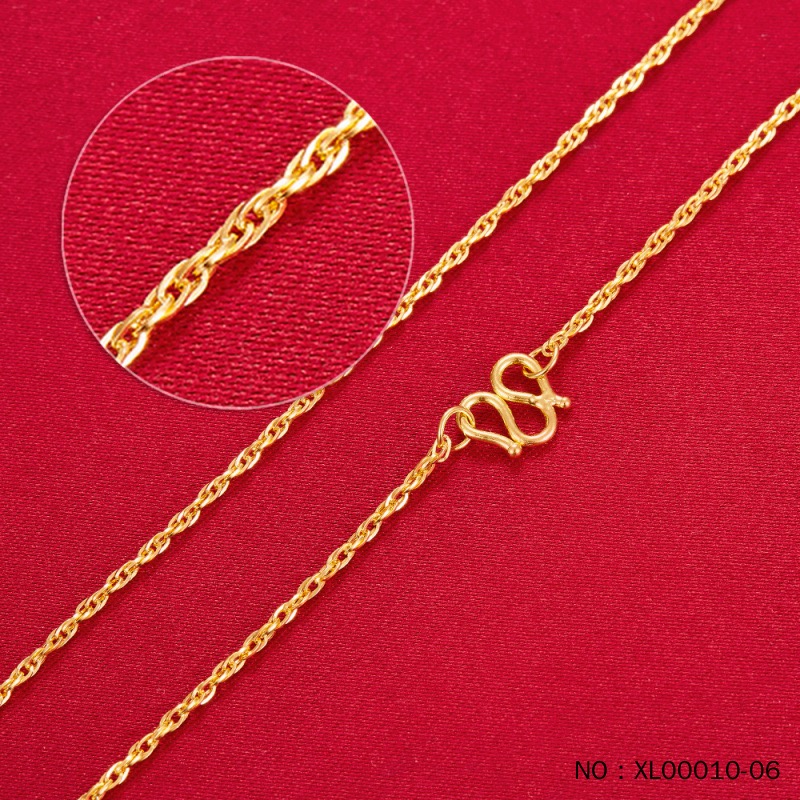 足金999.9  绞丝项链